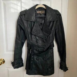 Vintage Belted Leather Jacket